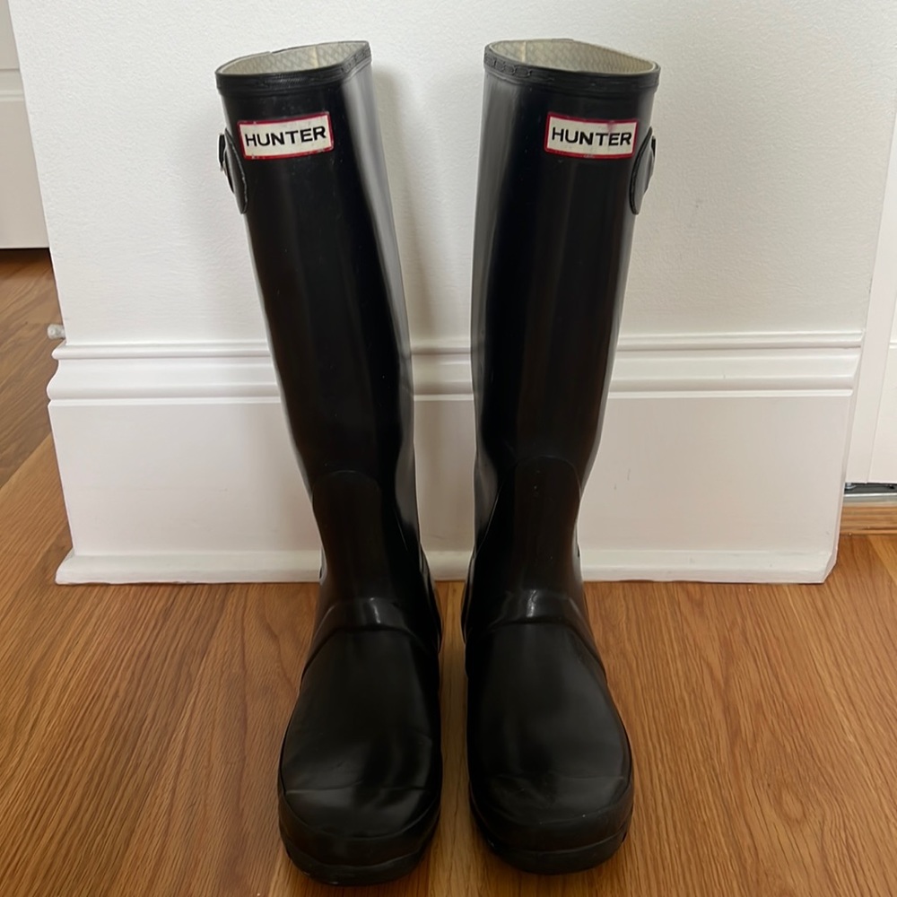 Hunter Original Tall Rain Boot (Women’s) - Black Size EU 38